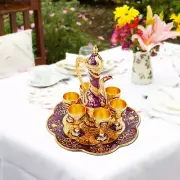Coffee Pot and Cups Set With Tea Tray Vintage Tea Service Set Including Teapot