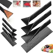 Flat 3-in-1 Measuring Spoon, Polygons Measuring Spoon, Polygon Flat Folding Measuring Spoon, Multifunction Folds Flat Kitchen Gadget Utensils Scoop Cook Baking Liquid Ingredients (Black)