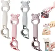 4 In 1 Bottle Opener, 4pcs Funct Beer Bottle Opener, Cute Bottle Opener For Cans Jars Sauce