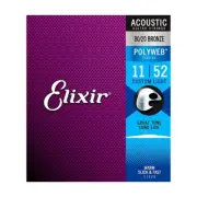 Elixir Polyweb Acoustic Guitar Strings - .011-.052 Custom Light