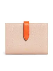 Celine Medium Strap Wallet in Bicolour Grained Calfskin