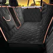 Scratchproof Dog Car Seat Cover For Back Seat, Waterproof Back Seat Pet Cover For Dogs With Mesh Window,Storage Pocket,Side Flap,Collapsible Nonslip Dog Seat Cover Universal Size Fit for Car/Truck/SUV
