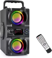 Altavoz inalámbrico portátil de 40 W (pico de 60 W) con luces de colores