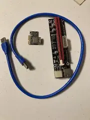 PCI-E 1x to 16x Powered USB3.0 GPU Riser Extender Adapter Card 6 Pack