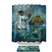 How Deep is the Ocean Fantasy Art Mermaid Shower Curtain