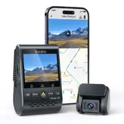 Dual Dash Cam, 2K 1440P 60fps+1080P 30fps Front and Rear Dash Camera with Wi-...
