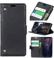 LYX Copper Buckle Retro Crazy Horse Texture Horizontal Flip Leather Case for Huawei Honor View 20, with Holder & Card Slots & Wallet (Black) High Tech (Color : Black)