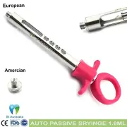 Dental Self Aspirating Auto Passive Anesthesia Syringe Pink 1.8ml Anesthetic New