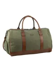 [PIERRE CARDIN] Canvas Overnight Duffle Bag in Green