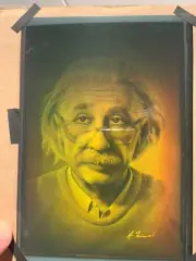 True 3D laser hologram. Very truly yours, A. Einstein . 4 holograms