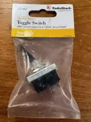 Radio Shack 275-652 Toggle Switch DPDT Contacts Rated 10A at 125VAC