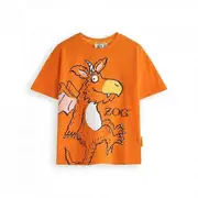 The Gruffalo Childrens/Kids Zog Big Face Short-Sleeved T-Shirt Orange 4-5 Years