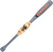 34"/ 43 oz Gray Heavy Weight Two Handed Baseball & Softball bat with Solid Pro Maple Wood for to Improve Strength, bat Speed, Overall Swing Trainer and Adult in Barrel Size 2.50 with Flame Work