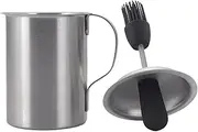 Training Pot and Brush Set, Sauce Pot and Training Brush Set - Training Pot with Brush for Cooking, Home Sauce Pot and Training Brush Set, Grill BBQ Saucepot with Brush Set