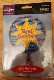 Anagram FEEL BETTER get well foil balloon