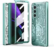 Protective Case Slim Case Compatible with Samsung Galaxy Z Fold 2 with Hinge+Camera Lens Protector,Thin Hard PC Case Fashion Protective Case Compatible with Galaxy Z Fold 2 Rugged Electroplating Cover