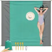 ISOPHO Beach Blanket,Picnic Blankets Waterproof Sandproof for 4-7 Adults 79X83