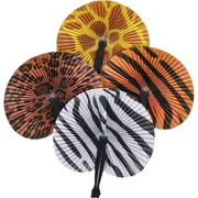 Safari Print Paper Fans (Pack of 12)
