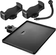 FRCOLOR Clamp Sound Card Tray for Mic and Phone Durable Holder for Karaoke and Live Broadcast Easy Installation with Stable Support Larger for Multiple Equipment Use