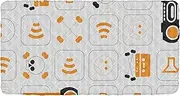 Modern Plaid Music Mobile Phone Kids Travel Bed Sheet Waterproof Cot Sheet for Toddler Folding Bed for Small Spaces Camping Cot 50'' x 25'' (Sheet,Bed Not Included)