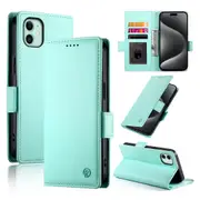 Wallet Case for IPhone 11,Slim Protective Shockproof Case With Card Holder,Premium PU Leather Kickstand-Light Green