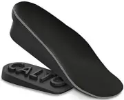 CALTO Premium Height Increase Insole - Ergonomic Heel Lifts One Size, Black