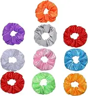 IWOWHERO 10pcs Luminous Scrunchie Glowing Hair Tie Random Color Hair Accessories Bowknot Hair Scrunchies Glowing Headdress LED Decor Bowknot Hair Ties Hair Headbands LED Light Components