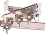 Room Divider，Ceiling Curtain Track， Ceiling Curtain Track Room Divider Hospital Curtain Commercial Curtain Track - Ceiling/Wall Mount Rose Golden Room Privacy Partition(Wall Mount,320cm/10.4ft)