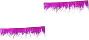 TEHAUX 2pcs Fringe Dress Trim Ostrich Simulated Satin Ribbon Tape for Craft Party Costumes Wedding Decor