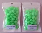 100 x Fishing Lumo Soft Glow Beads Green Oval Size 10 X 15mm Fishing Tackle