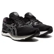 Asics Gel-Nimbus 23 running shoes for women Black/White 9.5 US Wide 2E