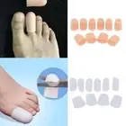 10PCS Silicone Toe Tube Caps Wraps Padded Bandages Hammer Toe Separators
