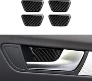 BRMYL Car Inner Door Bowl Decals for Audi A4 Q5 S4 RS4 2009 2010 2011 2012 2013 2014 2015 2016 Accessories Carbon Fiber Interior Stickers