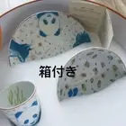HERMES Baby Gift Animal 3 Piece Dinnerware Set White Blue Porcelain Unisex