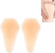 Silicone Knee Braces - Adhesive Gel Pads for Skiing, Snowboarding, Skateboarding, Rollerblading & Dance, Light Skin Tone Support （S/M） (L)