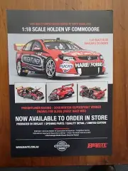 BIANTE 1:18 BROCHURE HOLDEN VF COMMODORE 2016 WINTON SUPER SPRINT WINNER SLADE