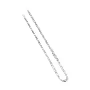 Italian 925 Sterling Silver 3mm Curb Cuban Chain Necklace