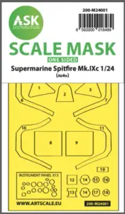 ASK 1/24 Spitfire Mk.IX One-sided Express Self-adhesive Masking for Airfix kits