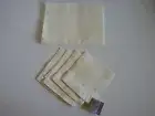 Linorusso Russian Fine 100% Linen Off White Tablecloth and 4 Napkins Set NWT