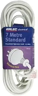 Arlec 240V 10A Domestic Extension Lead, White, 7 Metre Length