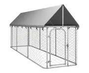 vidaXL Outdoor Dog Kennel with Roof 400x100x150 cm