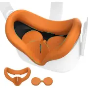 Kiwi Design For META Oculus Quest 2 Silicone Face Cover Pad Orange Colour with