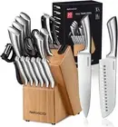 Knife Set 18 Piece Kitchen Knife Set-Steak Knife Set Knife Block Set with