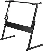 Z Style Keyboard Stand Piano Music Holder Musical Instrument Organizer Adjustable Portable Fits 54 or 61 Key Pianos Steel Black