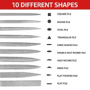 10Pcs Mini Diamond Needle File Set Premium Small File Kit Fine Grinding Jewelry@