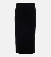 [Diane von Furstenberg] Diane von Furstenberg Side-slit midi skirt AU 10 black