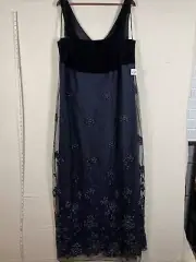 NWT VTG Dave & Johnny By Laura Ryner Evening Dress /Cocktail /Prom Sz 22 Velvet