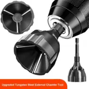 DrillBit Deburring External Chamfer Tool Tungsten Steel Remove Burr Repair Bolt