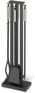 Pilgrim Home and Hearth 18039 Contemporary Fireplace Tool Set, 32" H, 22 Lb, Matte Black with Brushed Steel Handles