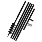 Ground Drill with Handle 100mm Extension Tube Hole Digger Auger Bits 5M Steel